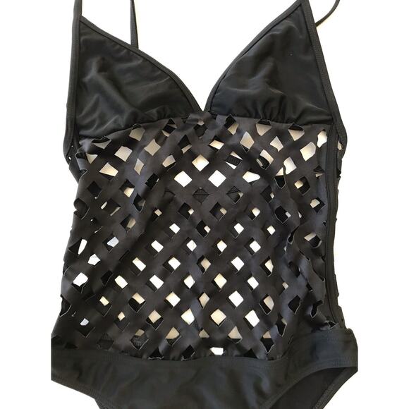 Current Mood Swim Tank Swimsuit One Piece Laser Cut Swimwear - Picture 5 of 9